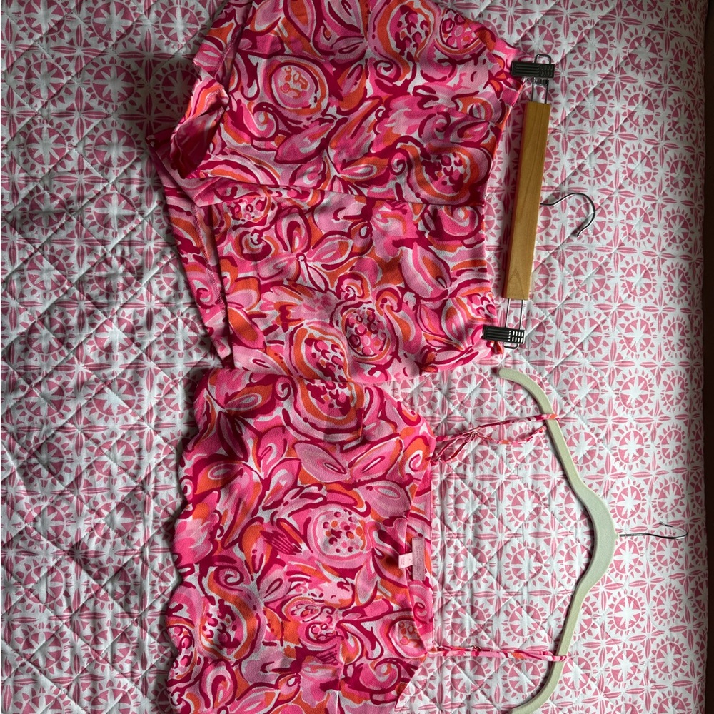 Lilly Pulitzer Pink Patterned Two-Piece Set Size 4
